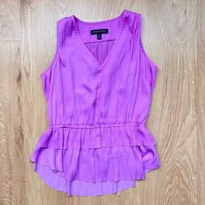Banana Republic Purple Peplum Tee size XXS